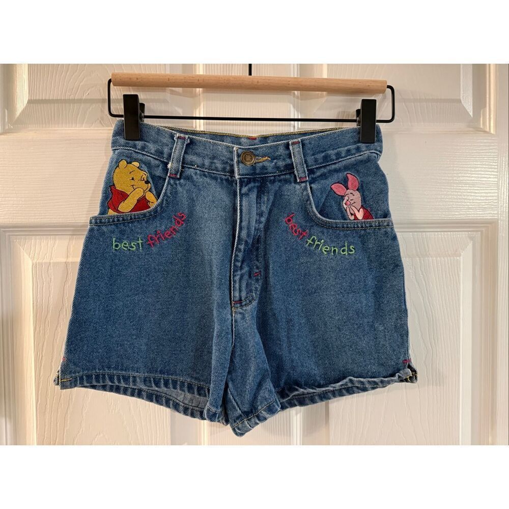 VINTAGE 1990s Disney Winnie the Pooh 100 Acres Collection - Embroidered Denim Sh
